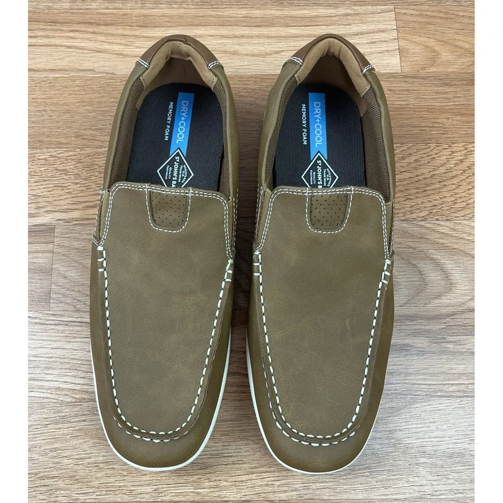 St. John's Bay Casual Loafers Dry + Cool Memory Foam Slip-on‎ Men's Size 8.5 NEW